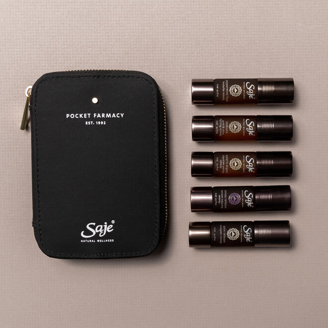 Saje Pocket Farmacy 实体版最佳 Saje 治疗套装 黑色 4 件套 全新