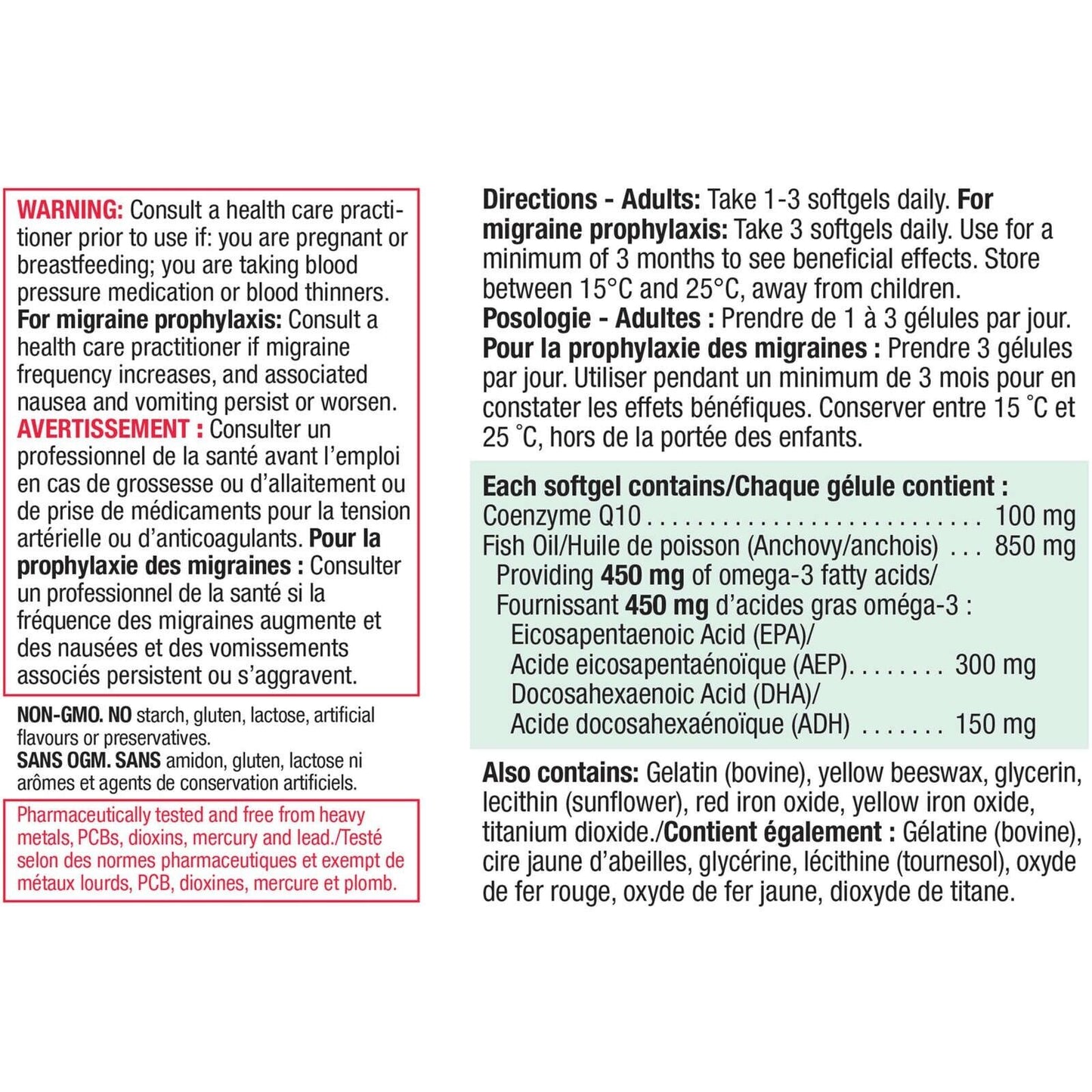 Jamieson CoQ10 100 毫克,含 Omega-3 450 毫克,心脏功能偏头痛 30 件全新