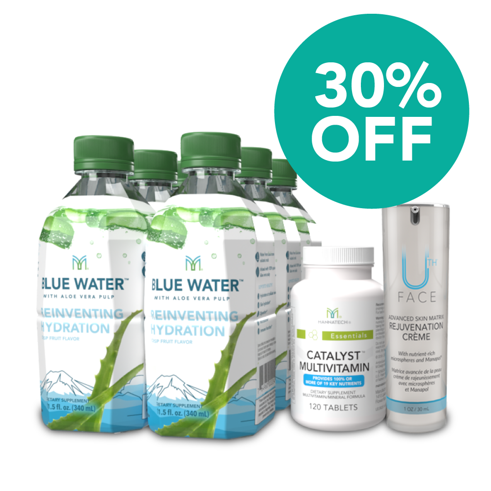 Mannatech Fountain of Youth Self Care System Blue Water Catalyst Uth 8pcs NEW
