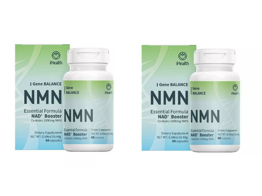 2 瓶 iHealth NMN NAD+ 增强剂 DNA 修复基因平衡基本增强剂新品