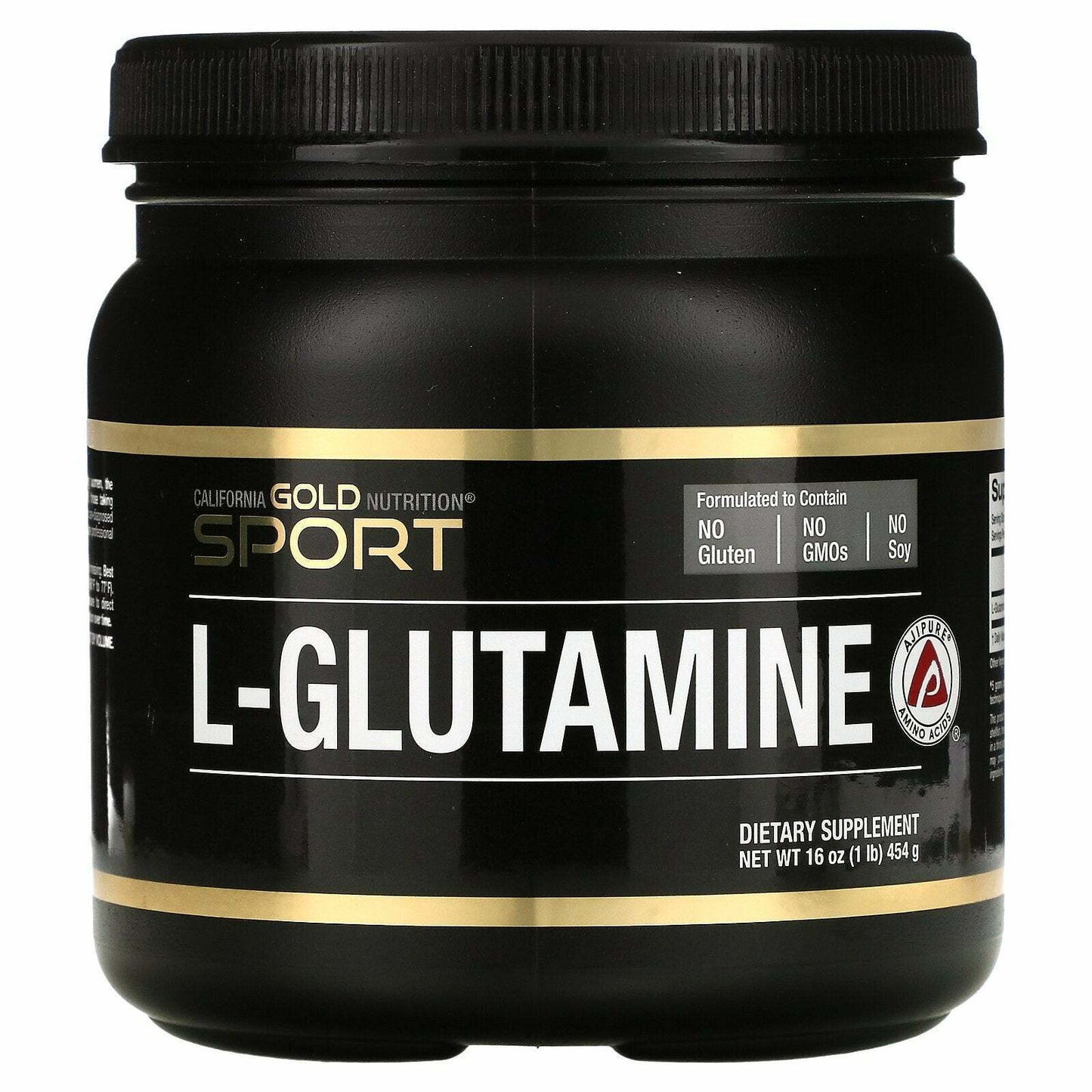 California Gold Nutrition L-谷氨酰胺粉 AjiPure 无麸质 16 盎司全新