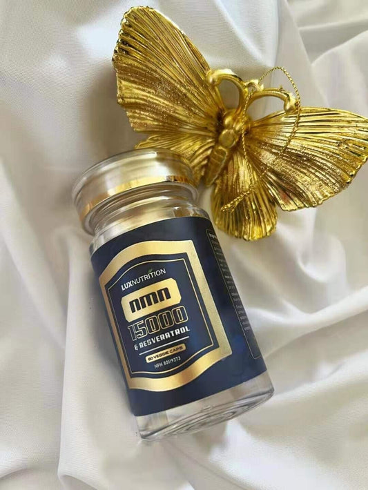 LuxNutrition NMN 15000 白藜芦醇抗衰老免疫支持 60 粒素食胶囊 全新