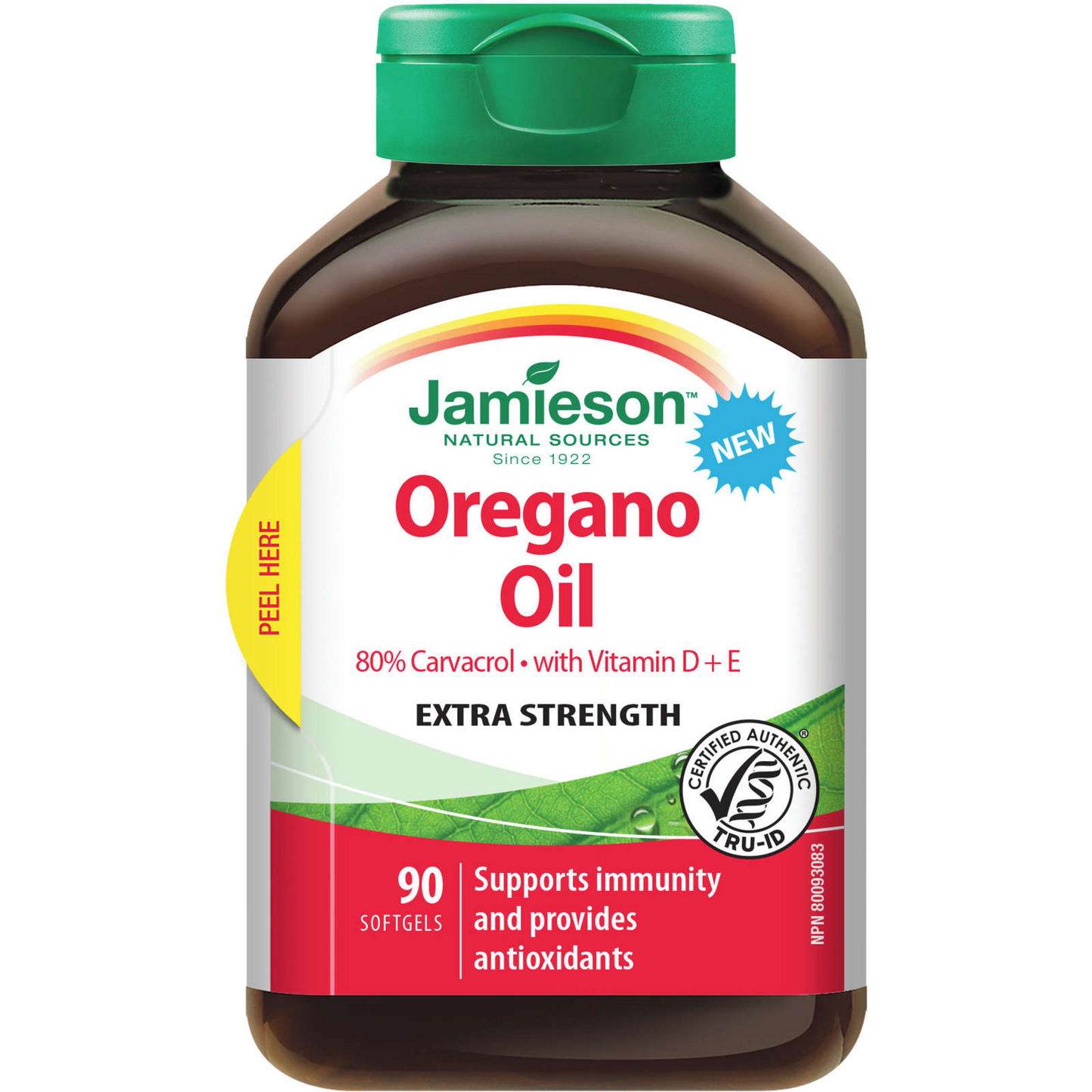 Jamieson 牛至油含维生素 D + E 特效健康免疫 90 件全新