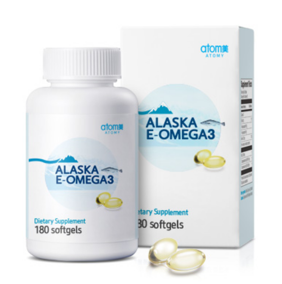 Atomy Alaska E-Omega 3 高品质 EPA DHA 700 毫克心脏支持 180 件全新