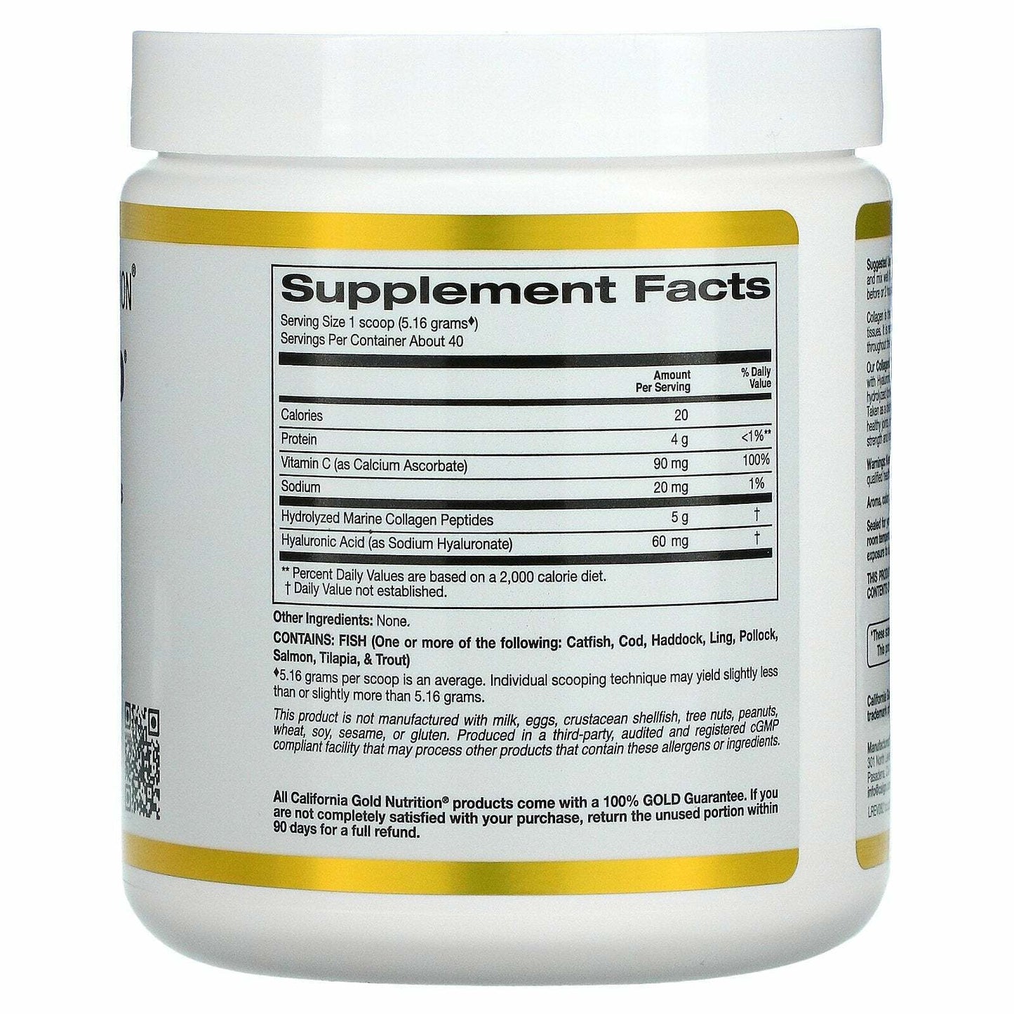 California Gold Nutrition CollagenUp Unflavored Marine Hydrolyzed 7.26 oz NEW