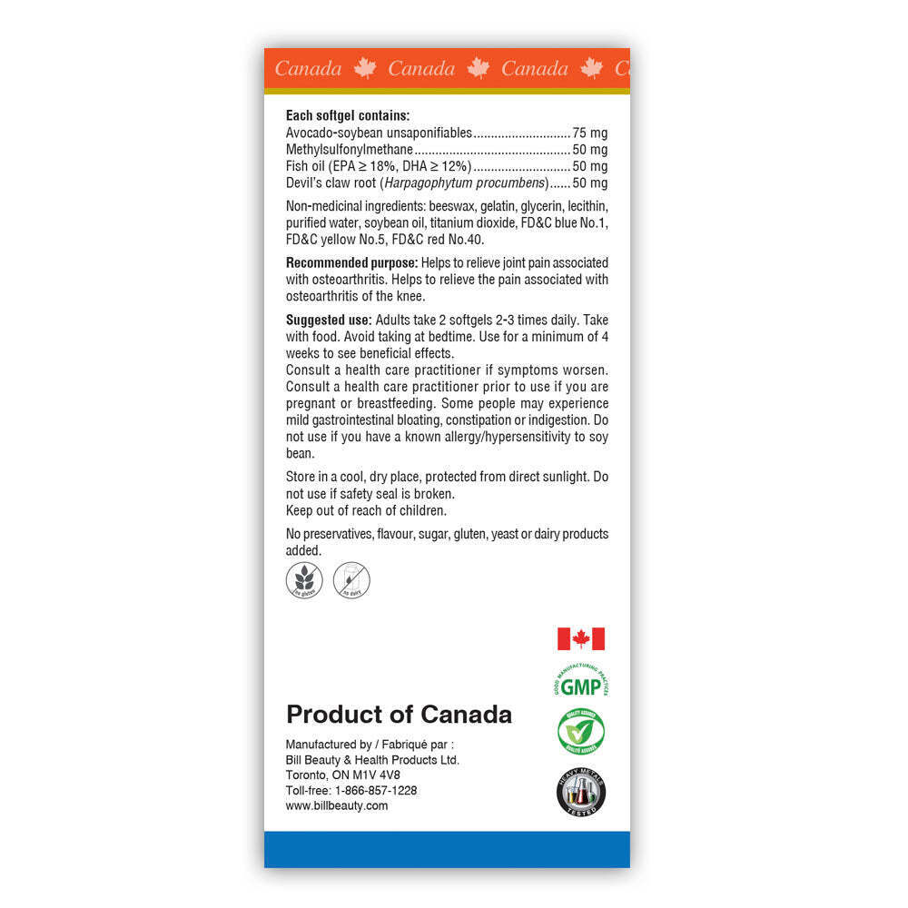 Bill Natural Sources JointFLX Joint Pain Osteoarthritis Knee 90 Softgels NEW