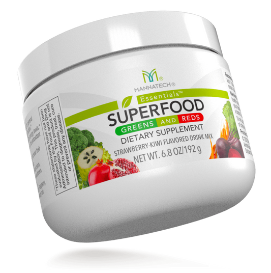 Mannatech Superfood Greens and Reds 草莓奇异果混合植物饮料 6.8 盎司全新
