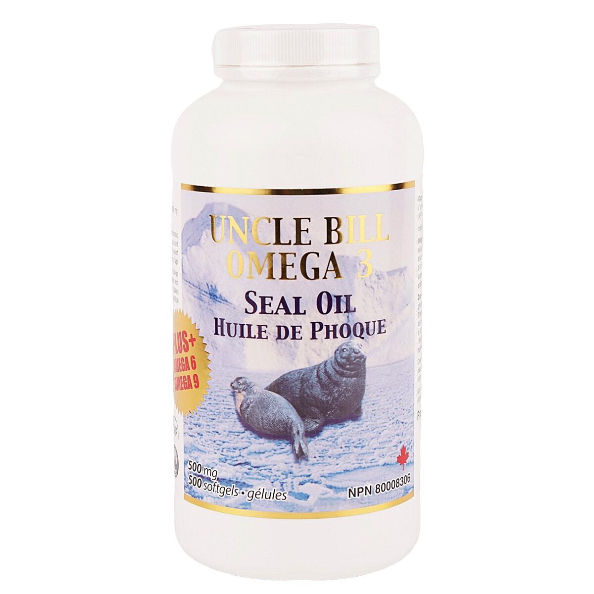 Bill Natural Sources Seal Oil Fatty Omega 3 Heart Health Supplement 500 Caps NEW