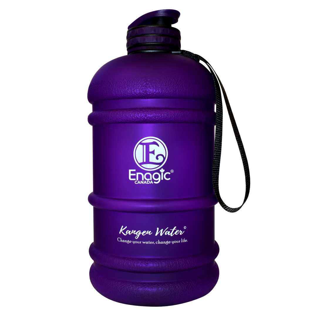 Enagic Kangen Leveluk Sports Water Bottle Half Gallon Silk Screened Purple NEW