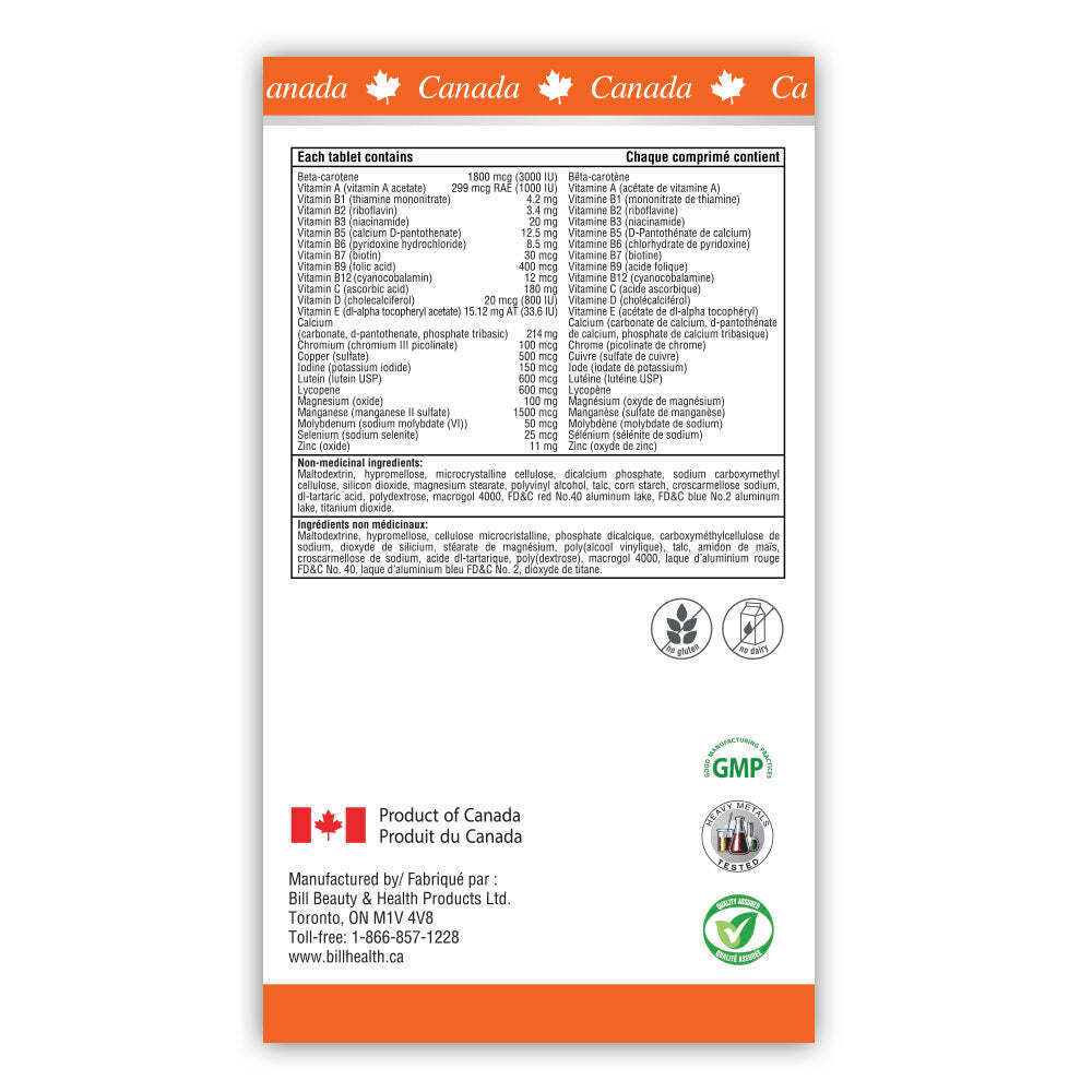 Bill Natural Sources Multi Complete Essentials For Men Ages 50+ Health 90 Capsules NEW