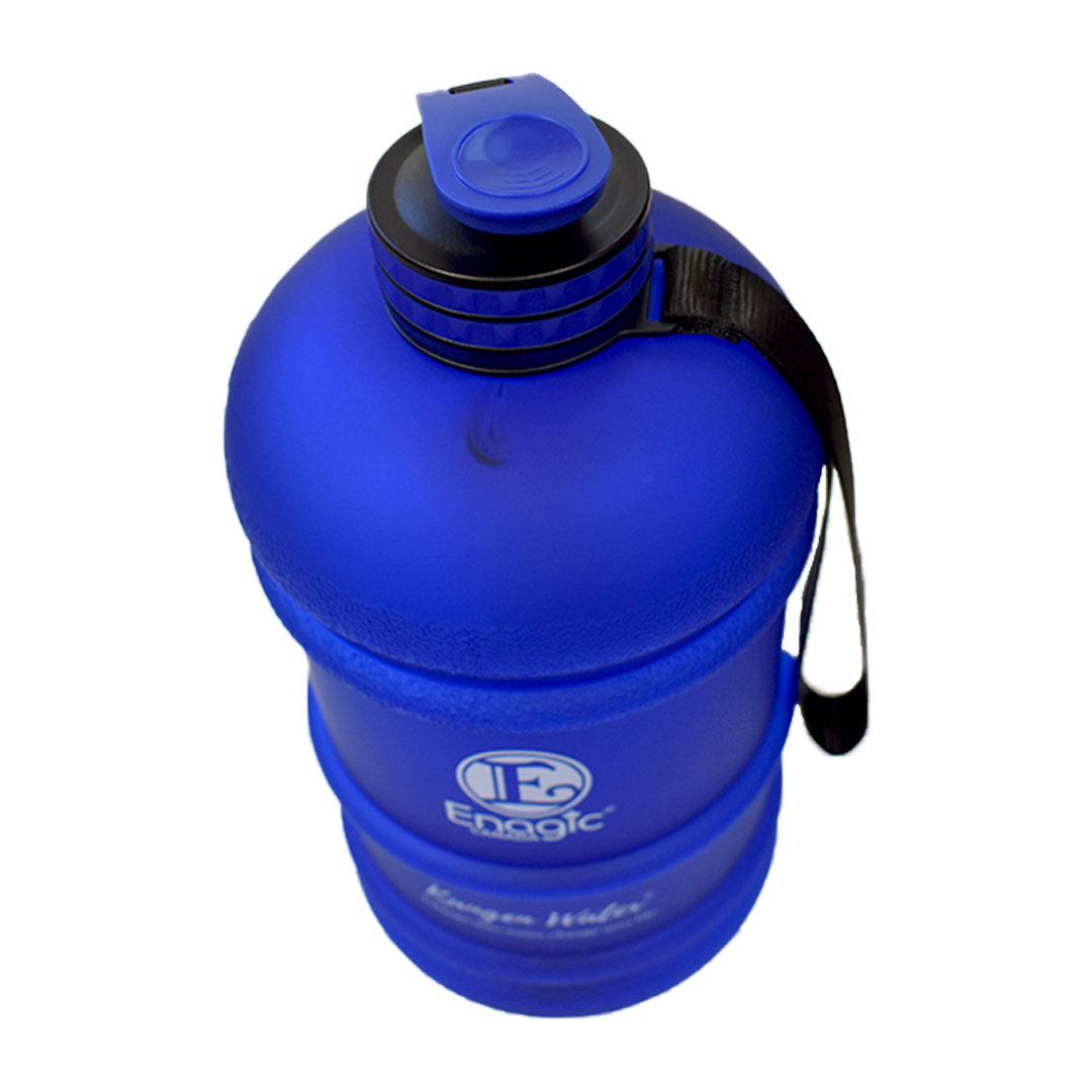Enagic Kangen Leveluk Sports Water Bottle Half Gallon Silk Screened Blue NEW