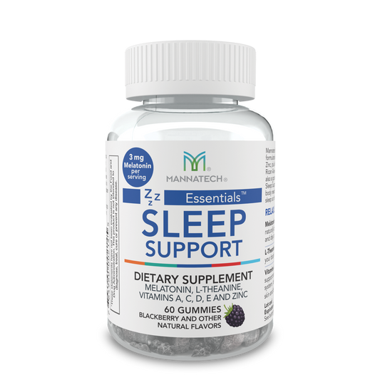 Mannatech 睡眠支持软糖黑莓天然口味休息睡眠 60 粒全新