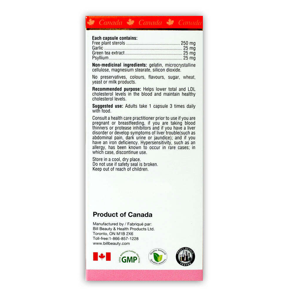 Bill Natural Sources Cholesterol-Free Formula Lower Blood Total 120 Capsules NEW