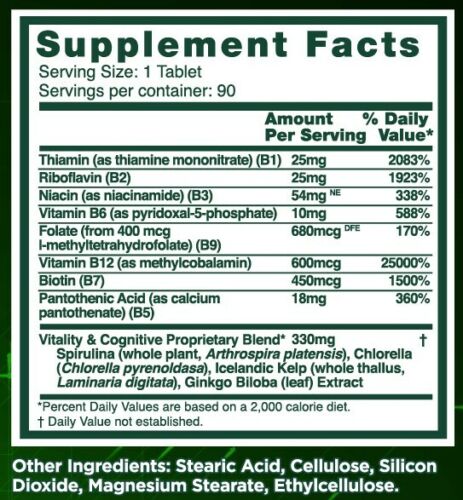 NHT Global Ultra B Complex Natural Nervous System Cardio Health 90 Tablets NEW