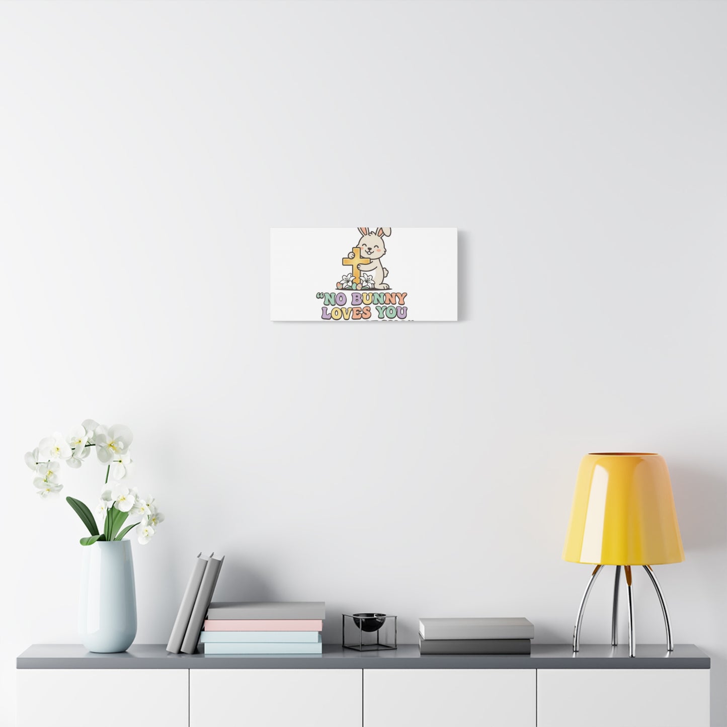 No Bunny Loves You Like Jesus Canvas | Easter Christian, Pastel Retro