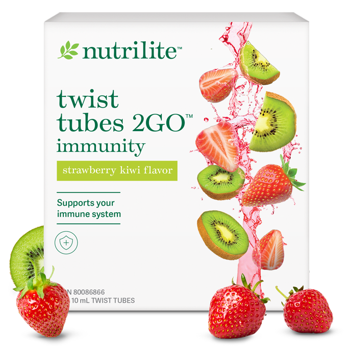 Amway Nutrilite™ Twist Tubes 2GO™ Immunity Health – Strawberry Kiwi NEW
