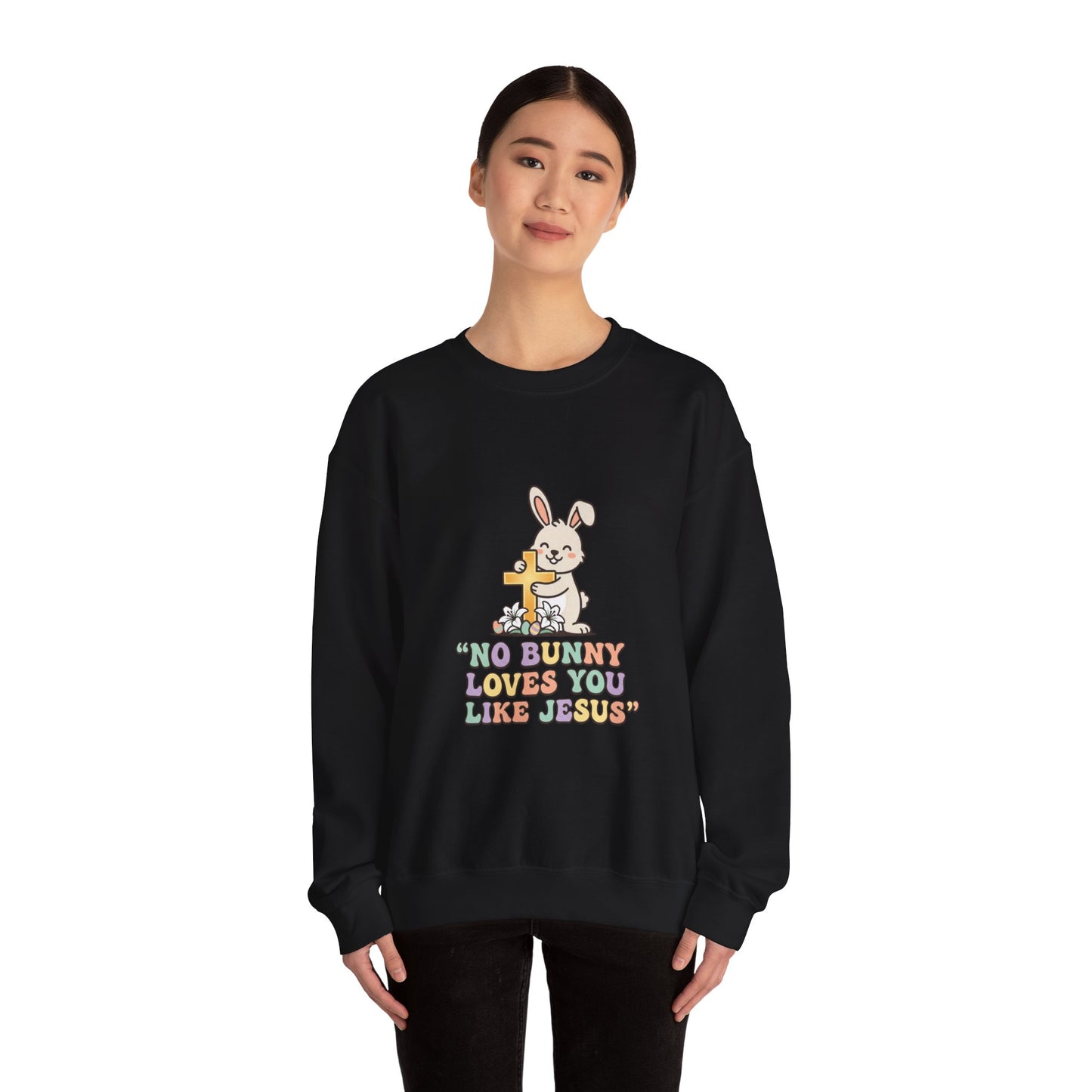 No Bunny Loves You Like Jesus Sweatshirt | Easter Christian, Pastel Retro
