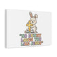 No Bunny Loves You Like Jesus Canvas | Easter Christian, Pastel Retro