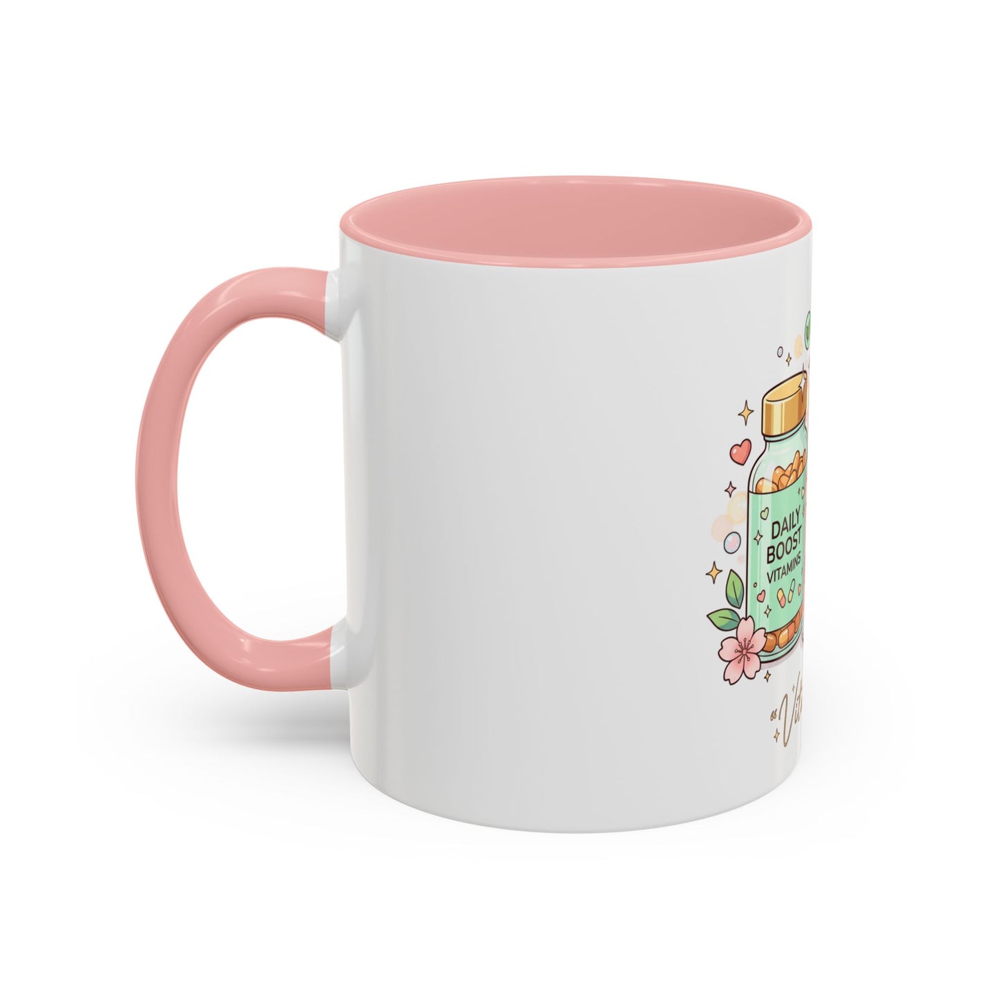 Skincare Vitamins Serum Illustration Mug | Accent Coffee Mug