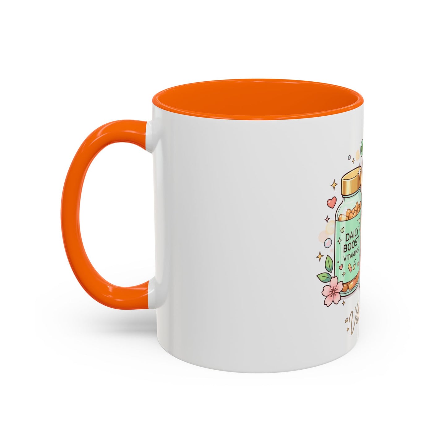 Skincare Vitamins Serum Illustration Mug | Accent Coffee Mug
