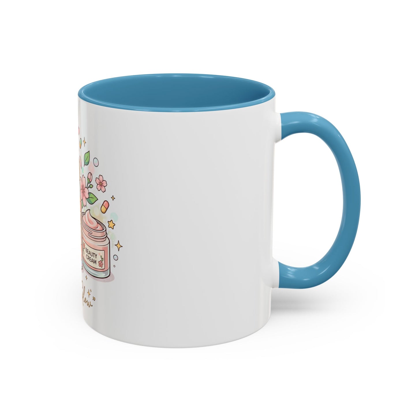 Skincare Vitamins Serum Illustration Mug | Accent Coffee Mug