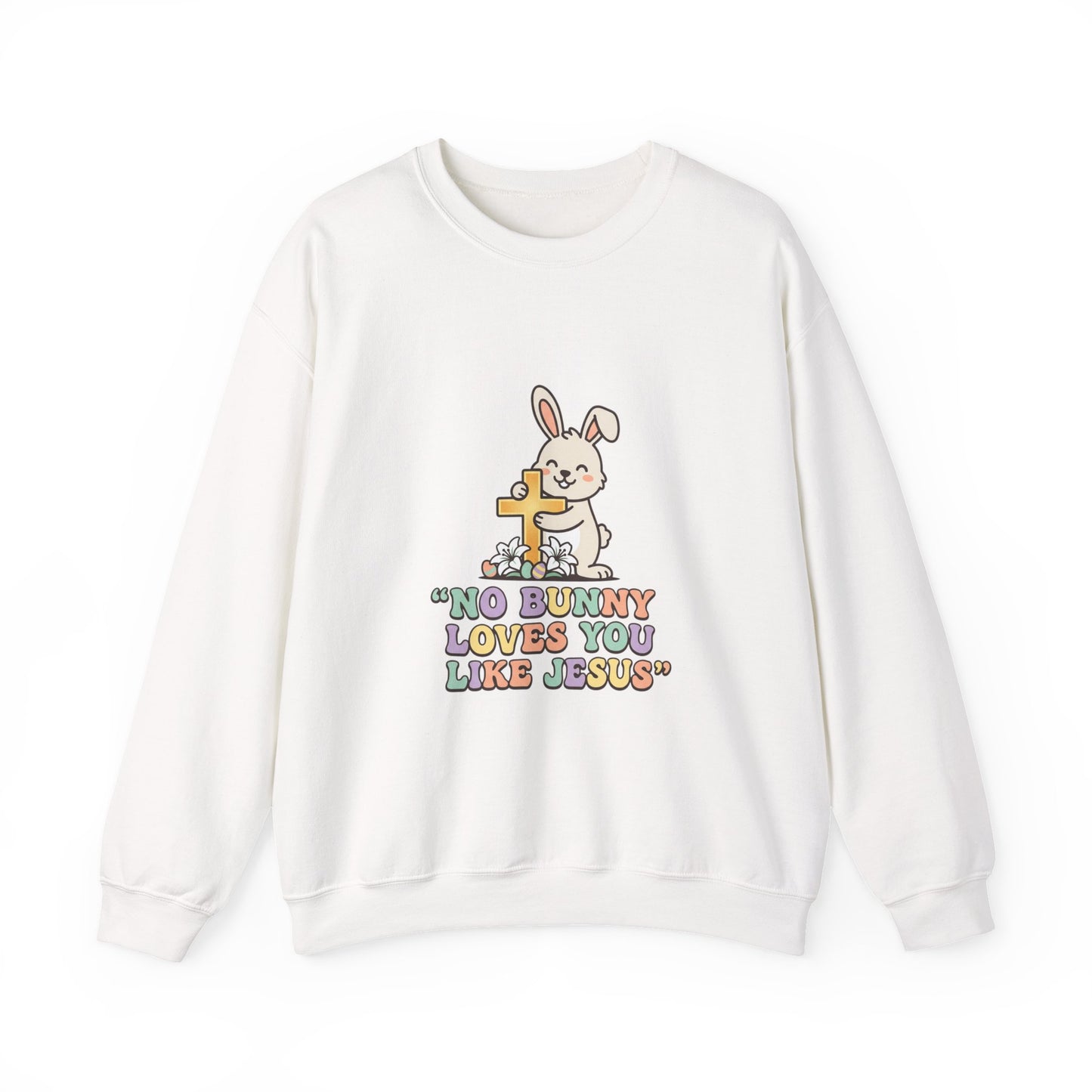 No Bunny Loves You Like Jesus Sweatshirt | Easter Christian, Pastel Retro