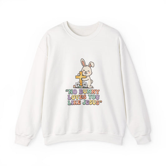 No Bunny Loves You Like Jesus Sweatshirt | Easter Christian, Pastel Retro