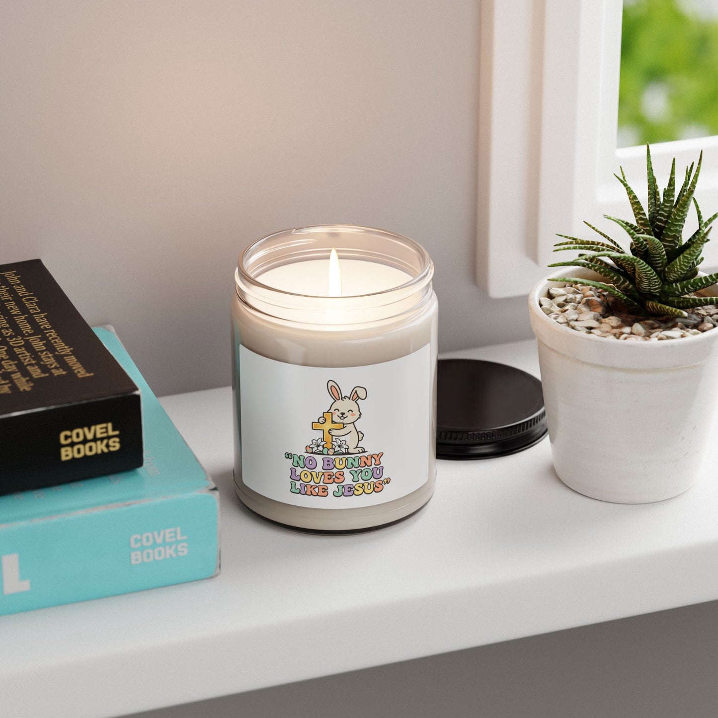 No Bunny Loves You Like Jesus Candle | Easter Christian, Pastel Retro