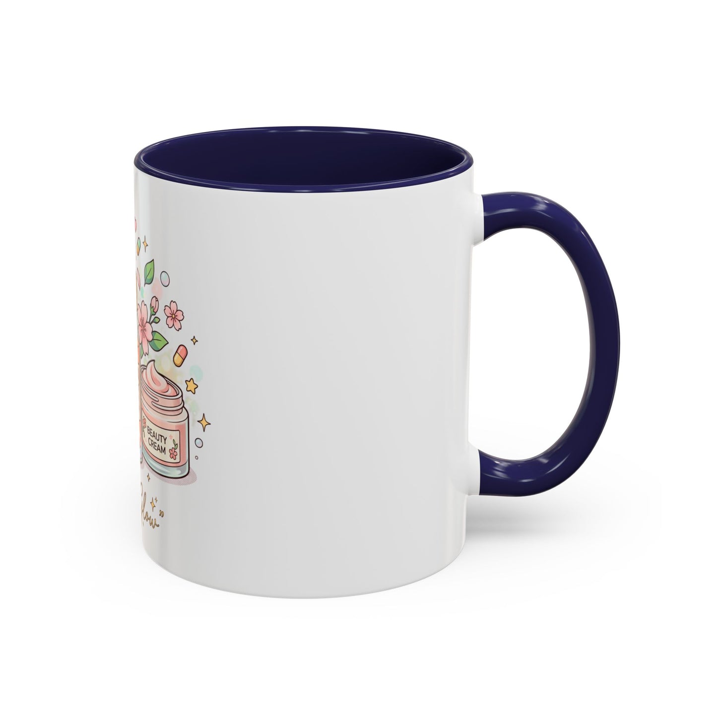 Skincare Vitamins Serum Illustration Mug | Accent Coffee Mug