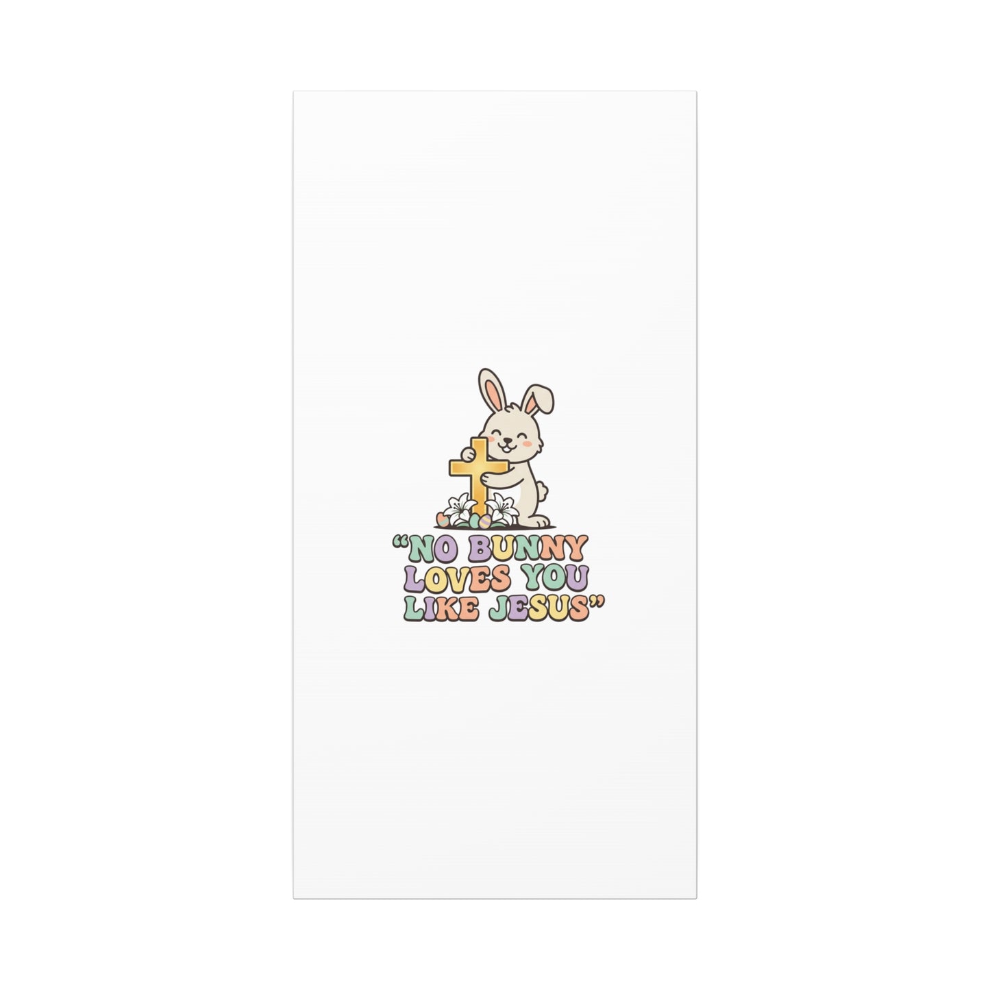 No Bunny Loves You Like Jesus Canvas | Easter Christian, Pastel Retro