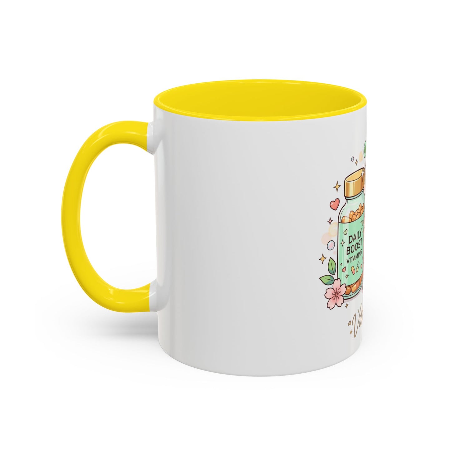 Skincare Vitamins Serum Illustration Mug | Accent Coffee Mug