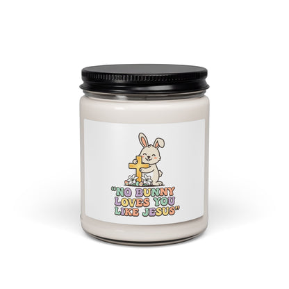 No Bunny Loves You Like Jesus Candle | Easter Christian, Pastel Retro