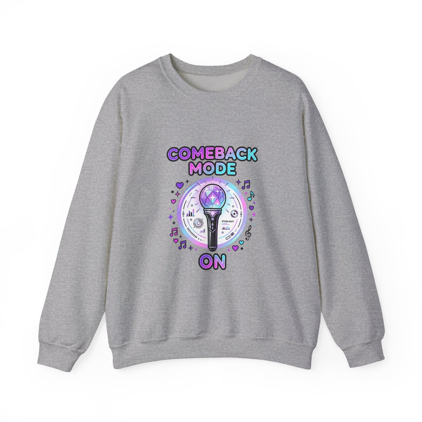 Comeback Mode On Crewneck, K-pop comeback, fan chant sweatshirt
