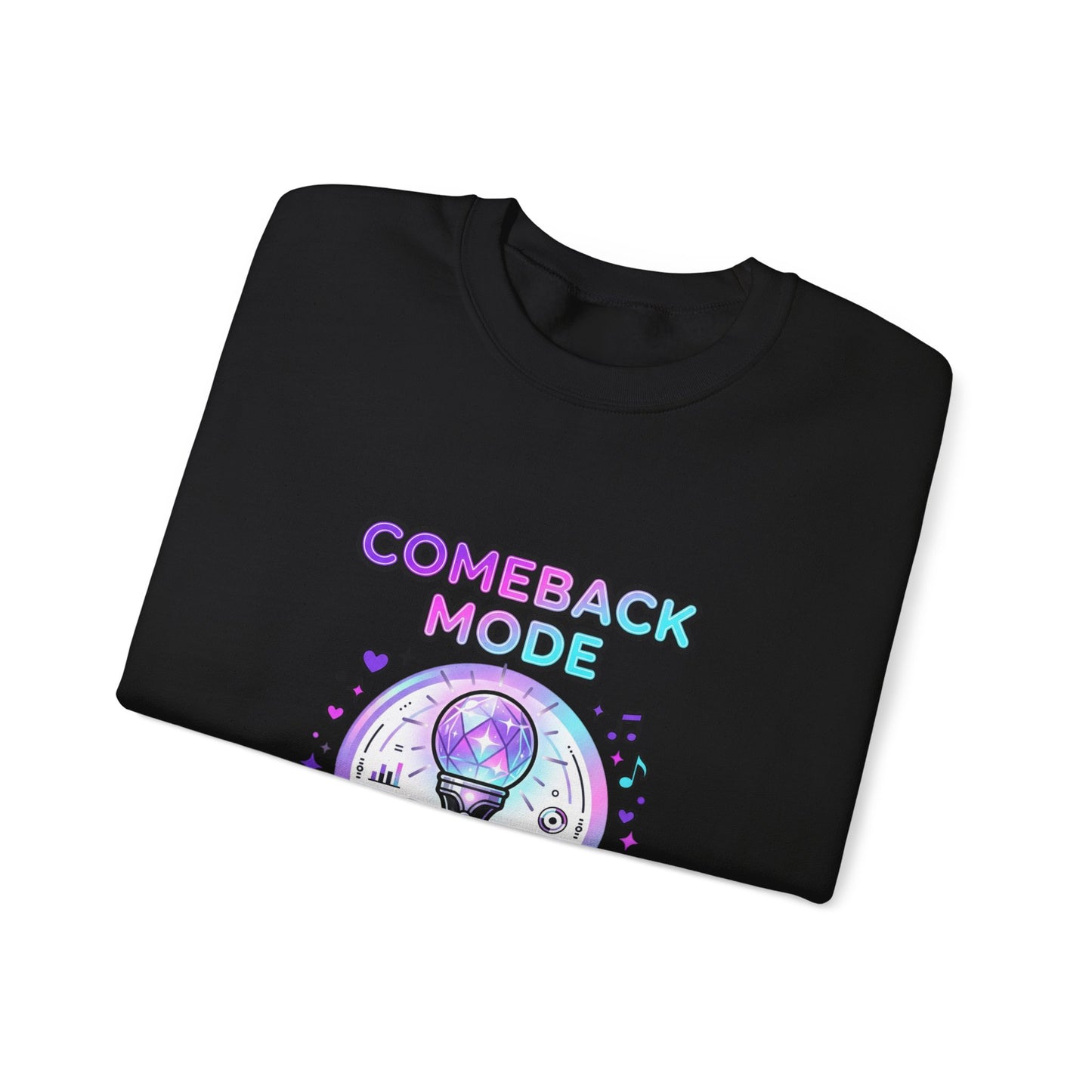Comeback Mode On Crewneck, K-pop comeback, fan chant sweatshirt