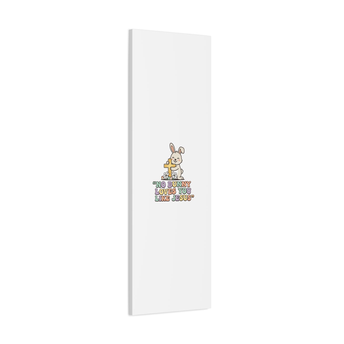 No Bunny Loves You Like Jesus Canvas | Easter Christian, Pastel Retro
