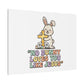 No Bunny Loves You Like Jesus Canvas | Easter Christian, Pastel Retro