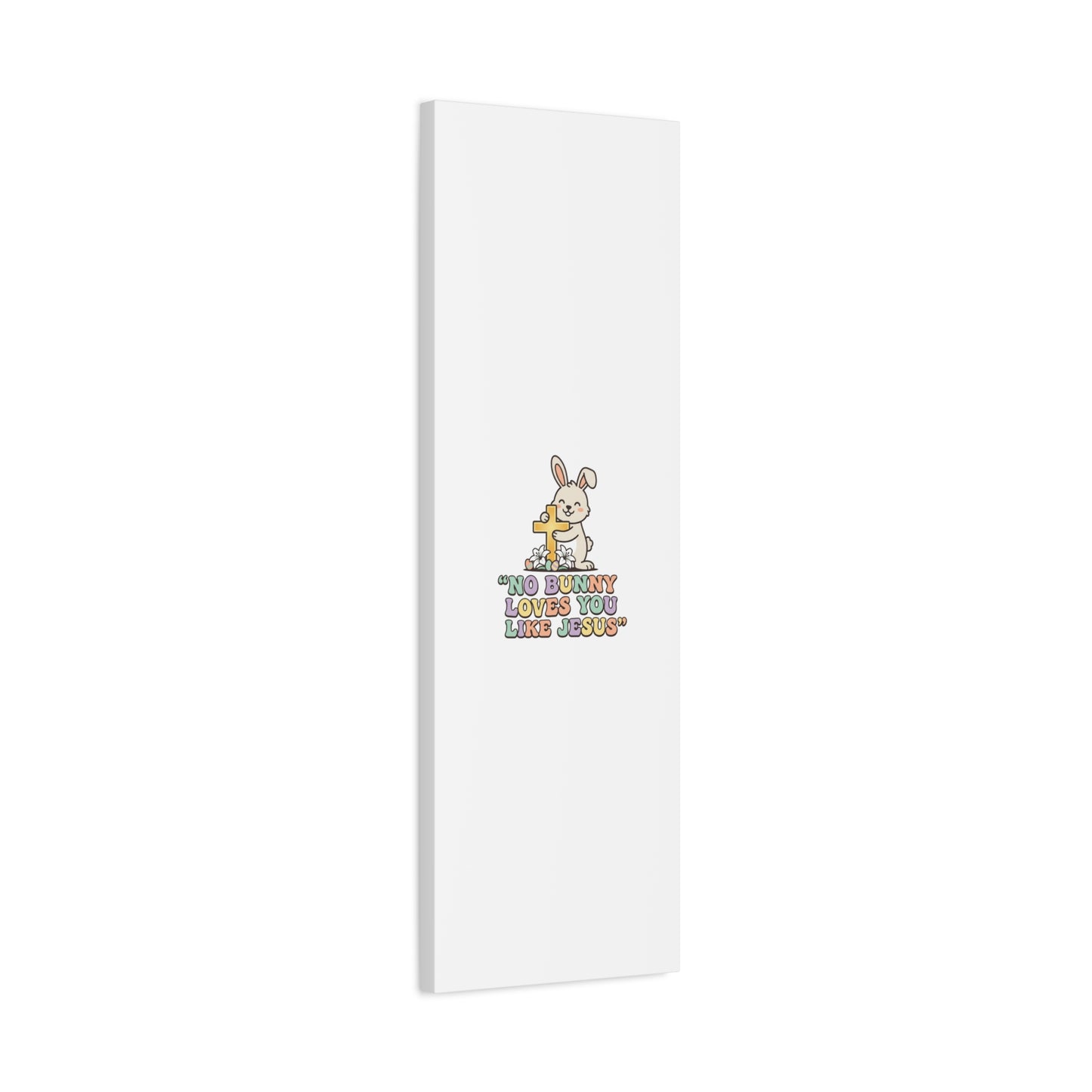 No Bunny Loves You Like Jesus Canvas | Easter Christian, Pastel Retro