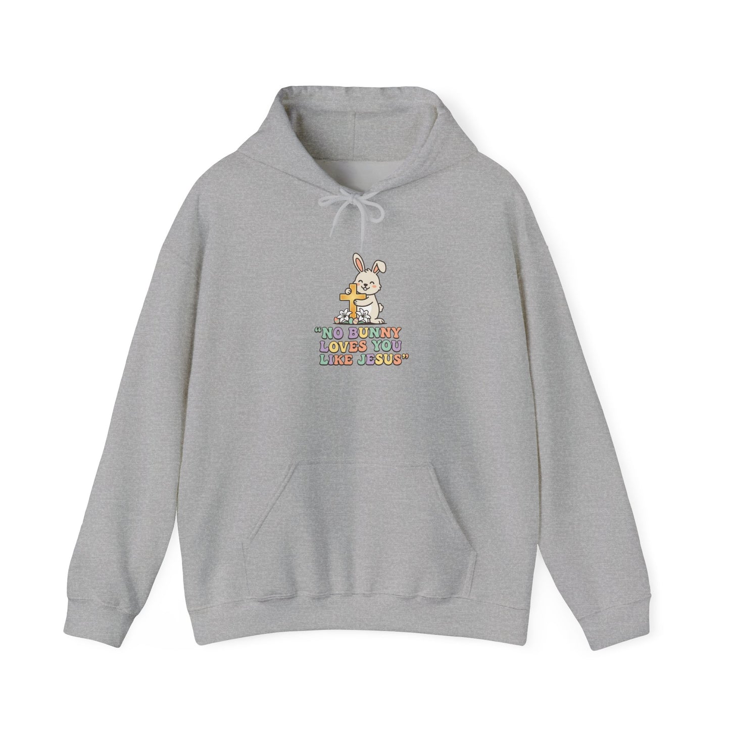 Resurrection Bunny Illustration Hoodie | Easter Christian, Pastel Retro Church Humor