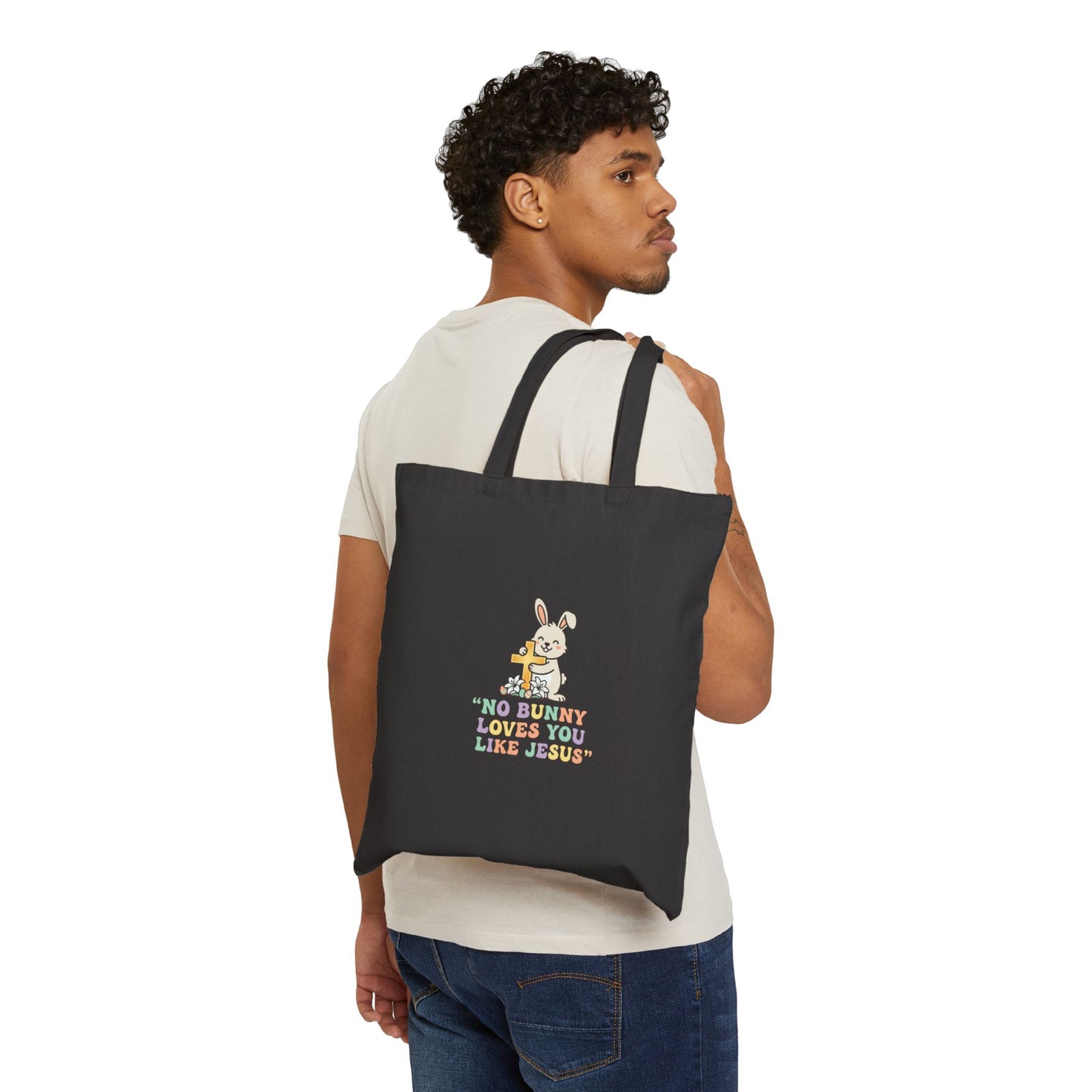 He Loves You Like Jesus Tote | Easter Christian, Pastel Retro, Church Humor