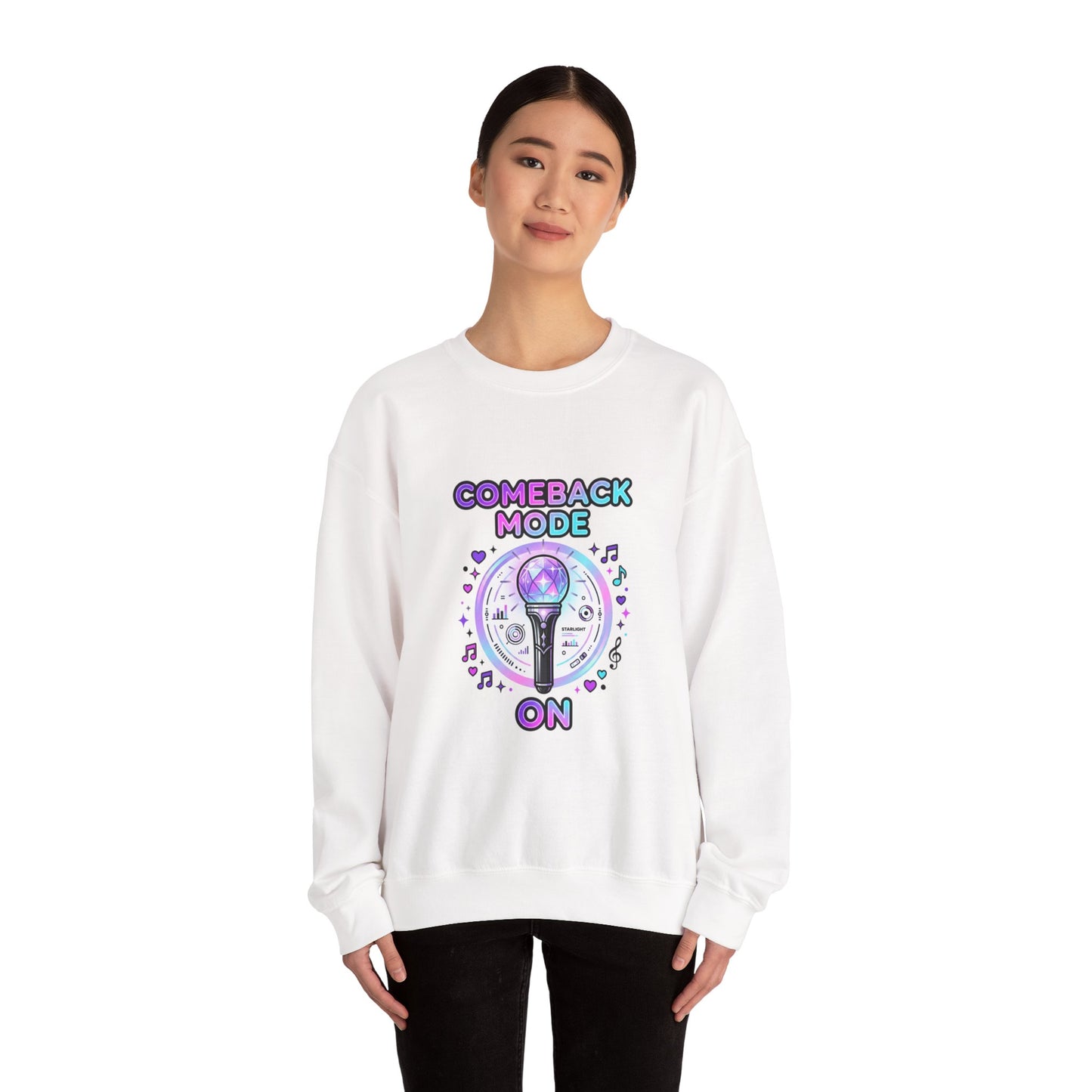 Comeback Mode On Crewneck, K-pop comeback, fan chant sweatshirt