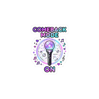 Comeback Mode Lightstick Kiss-Cut Sticker | K-pop comeback, stan