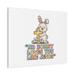 No Bunny Loves You Like Jesus Canvas | Easter Christian, Pastel Retro