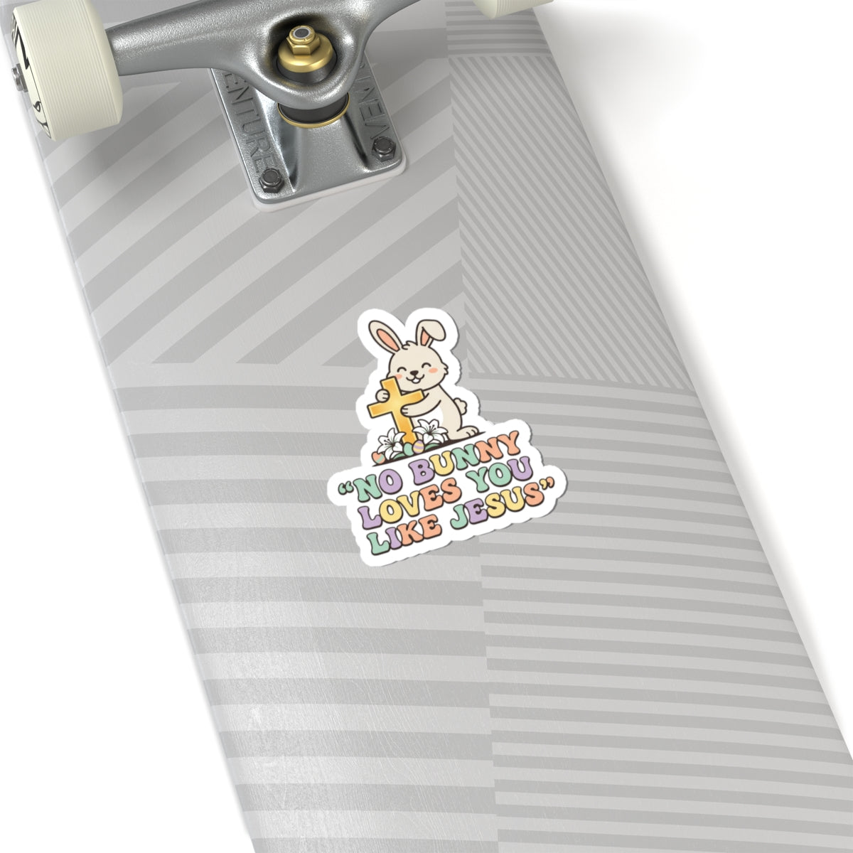 No Bunny Loves You Like Jesus Kiss-Cut Stickers | Easter Christian, Pastel Retro