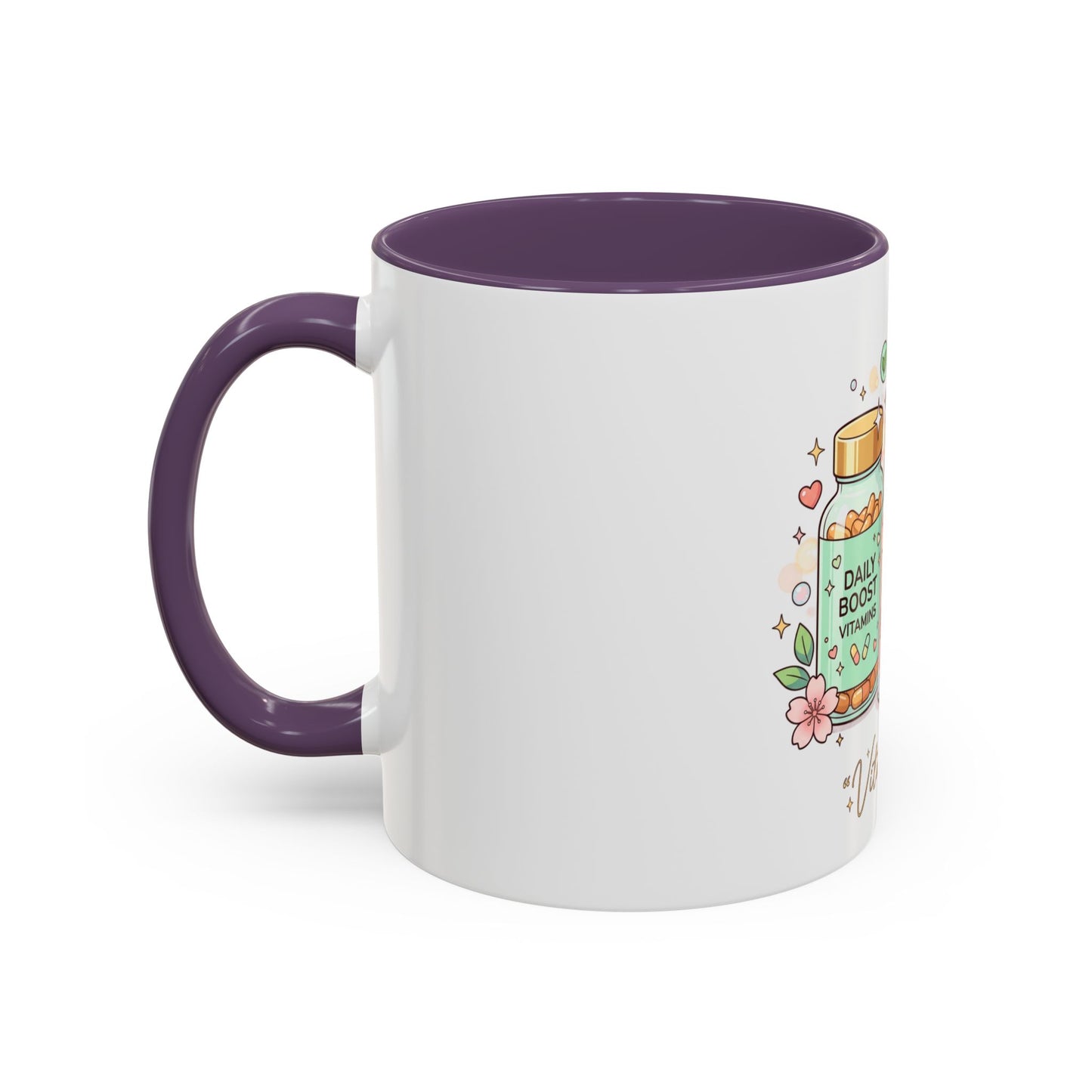 Skincare Vitamins Serum Illustration Mug | Accent Coffee Mug