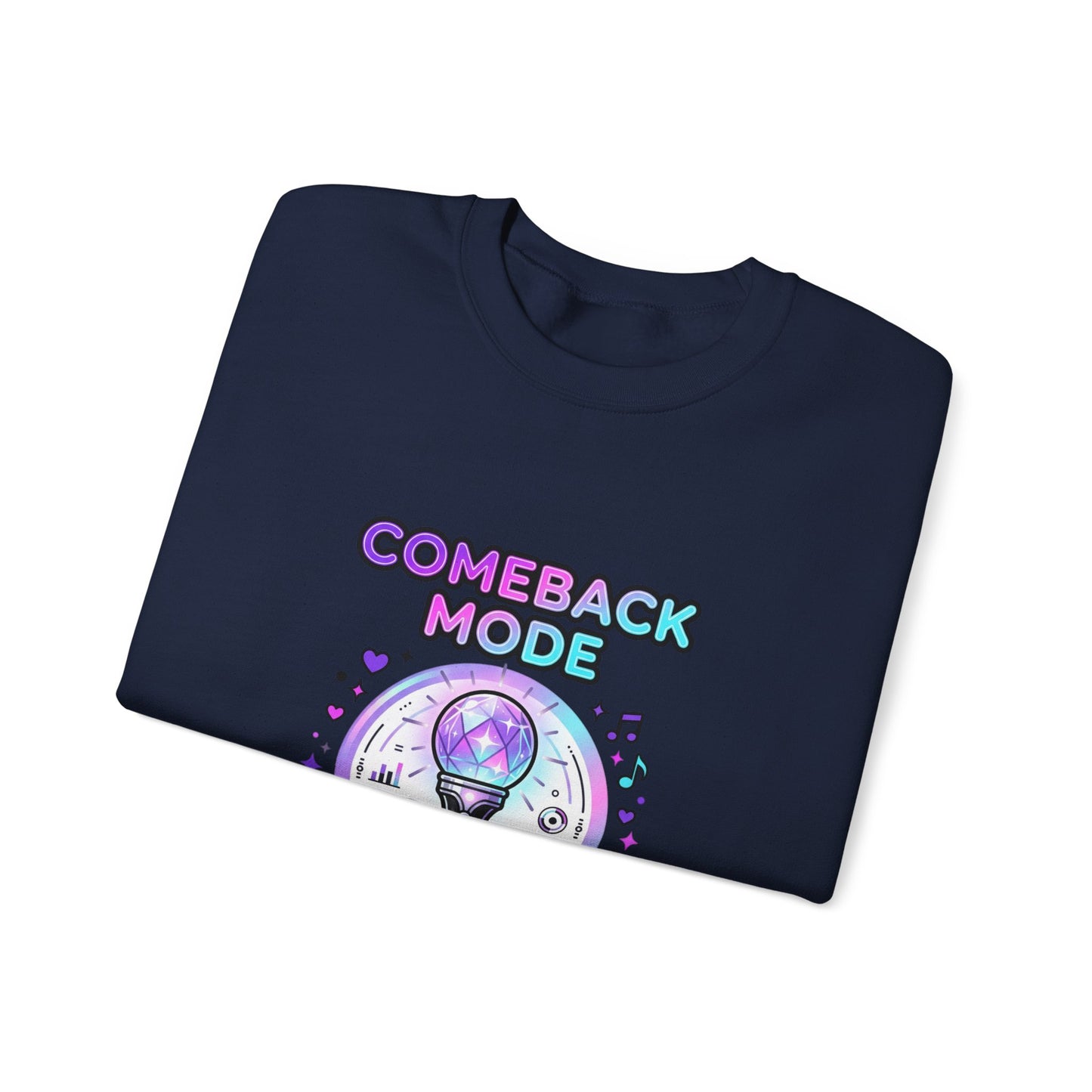 Comeback Mode On Crewneck, K-pop comeback, fan chant sweatshirt