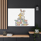 No Bunny Loves You Like Jesus Canvas | Easter Christian, Pastel Retro