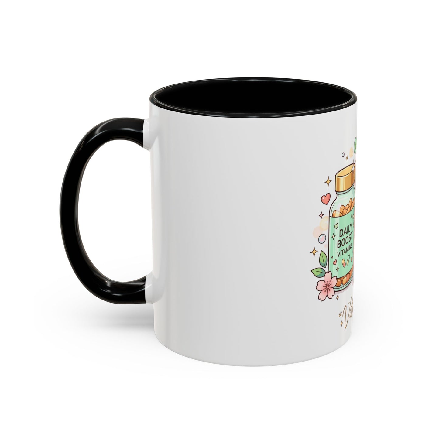 Skincare Vitamins Serum Illustration Mug | Accent Coffee Mug