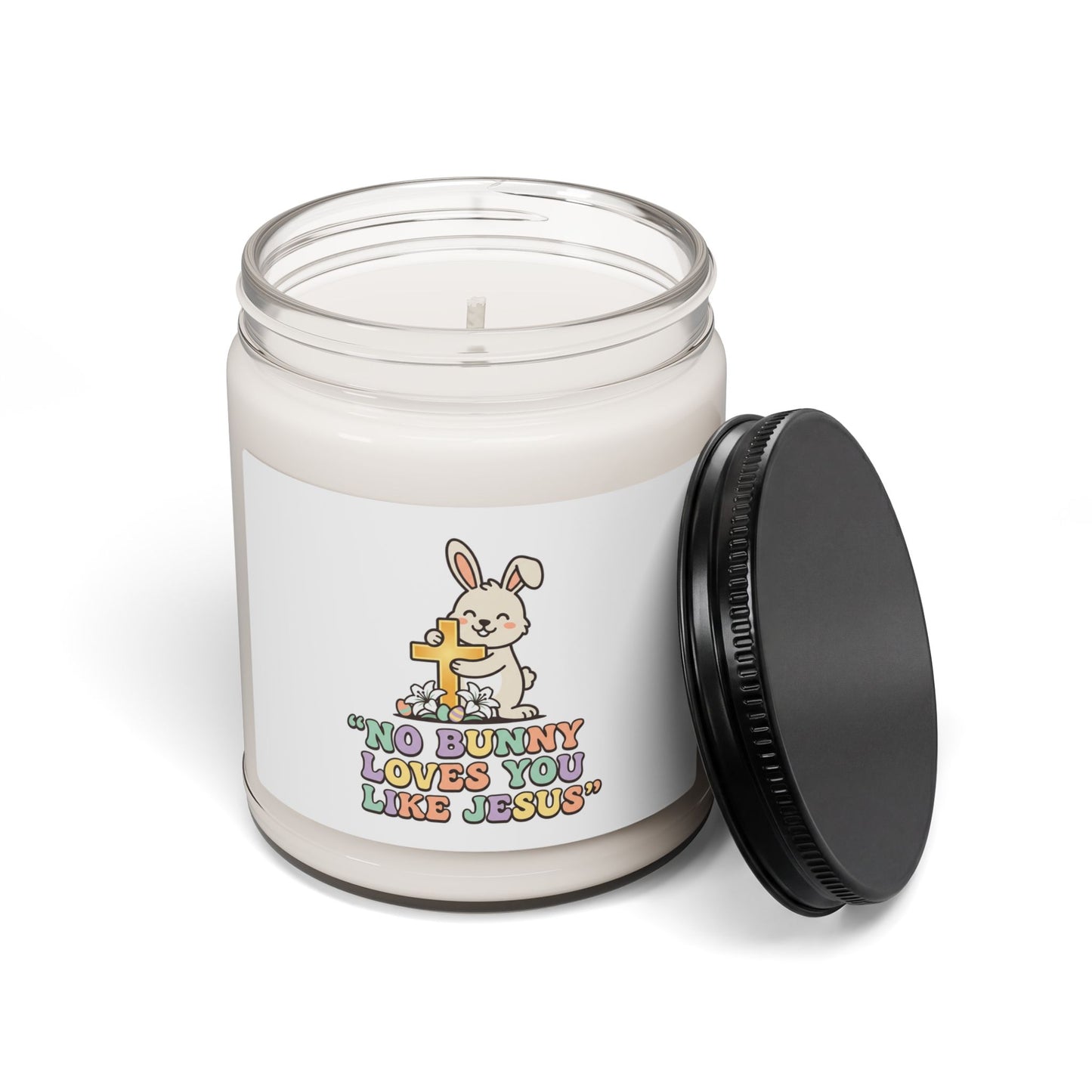 No Bunny Loves You Like Jesus Candle | Easter Christian, Pastel Retro