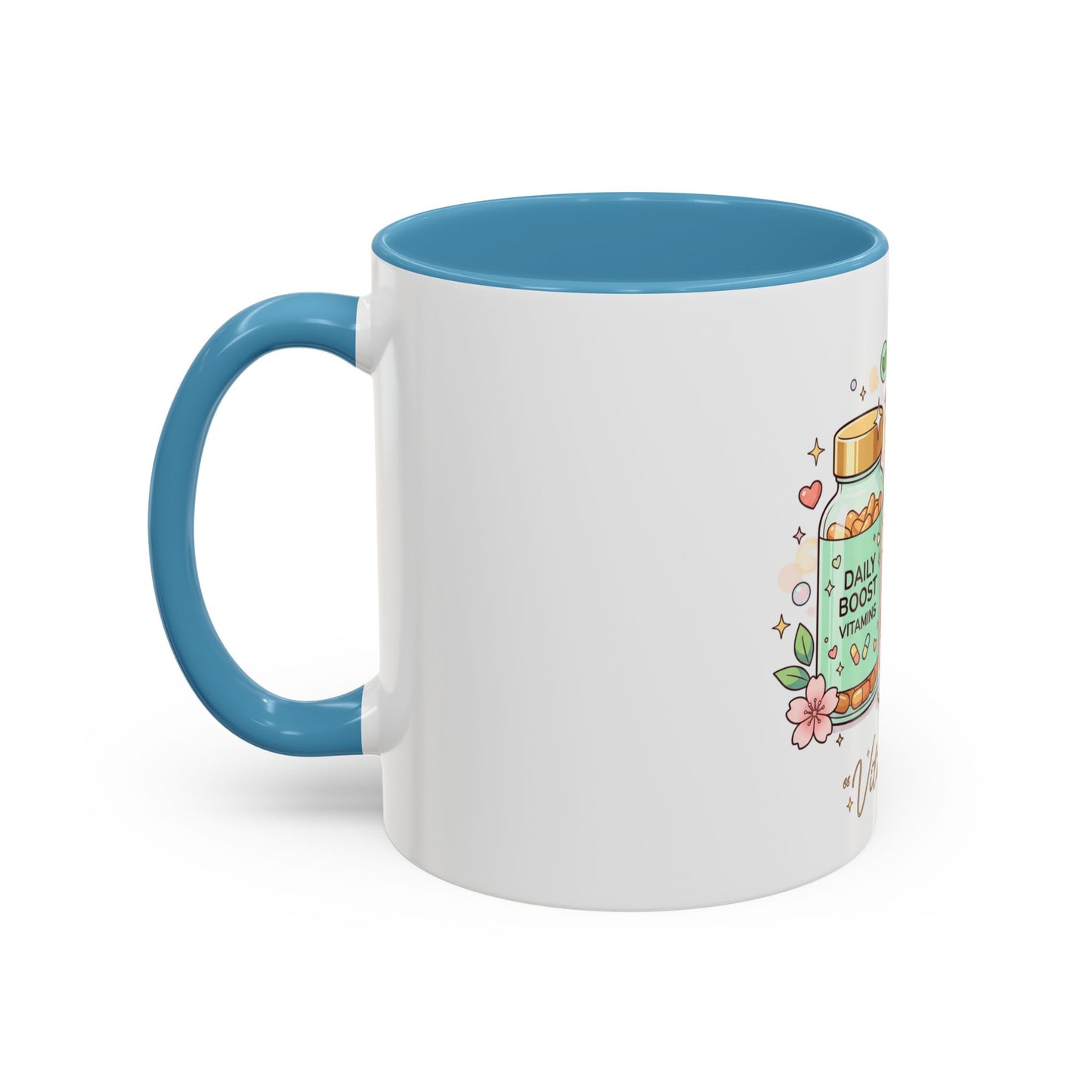 Skincare Vitamins Serum Illustration Mug | Accent Coffee Mug