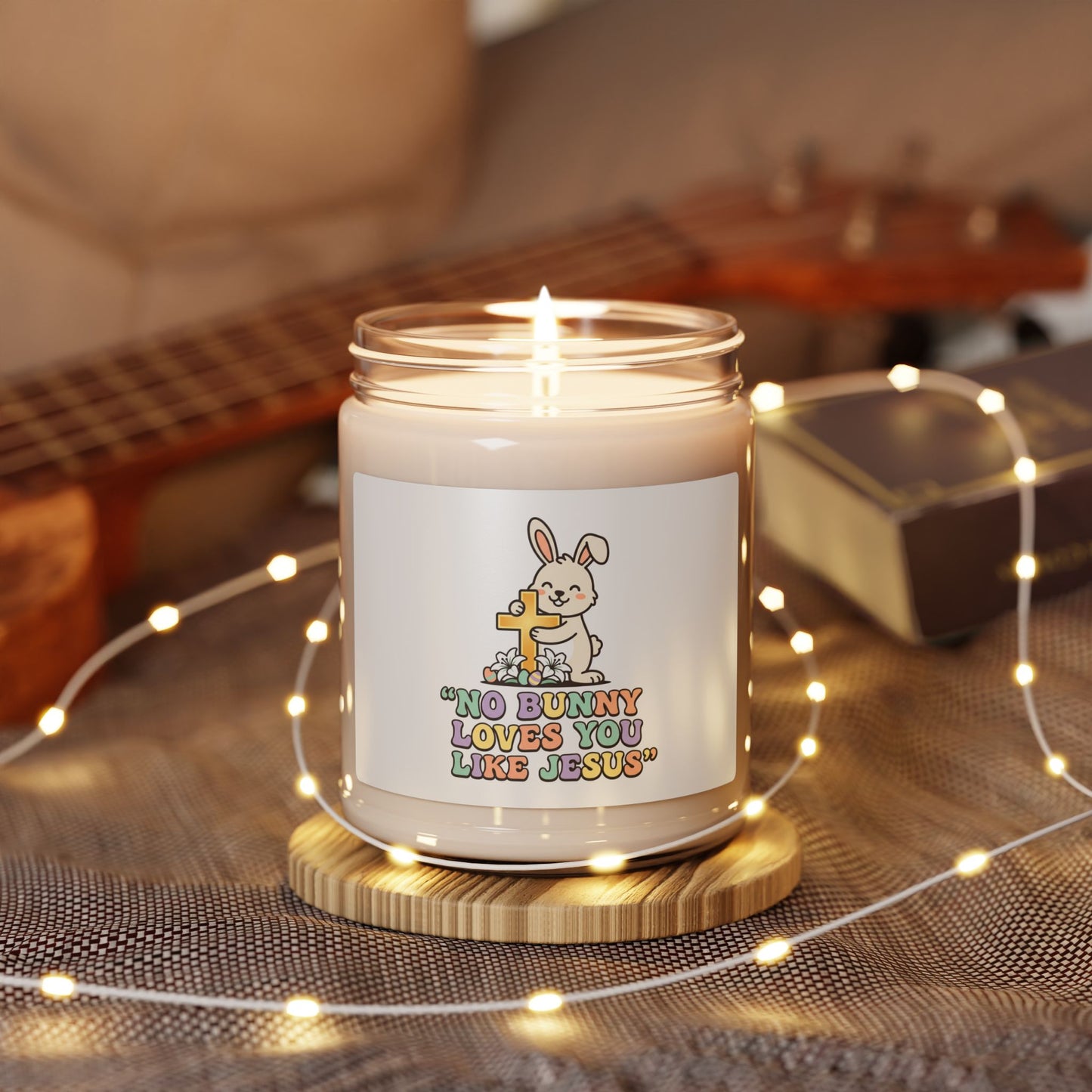 No Bunny Loves You Like Jesus Candle | Easter Christian, Pastel Retro